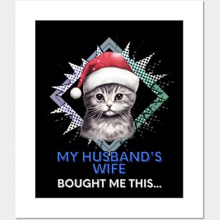 My husband's wife bought me this Christmas Cat Posters and Art